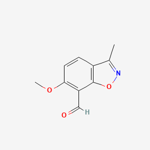 molecular formula C10H9NO3 B8598672 6-Methoxy-3-methylbenzo[d]isoxazole-7-carbaldehyde 