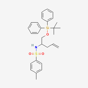 molecular formula C28H35NO3SSi B8598697 N-(1-((tert-butyldiphenylsilyl)oxy)pent-4-en-2-yl)-4-methylbenzenesulfonamide 