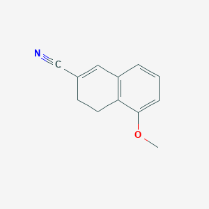 molecular formula C12H11NO B8598711 2-Cyano-5-methoxy-3,4-dihydronaphthalene 
