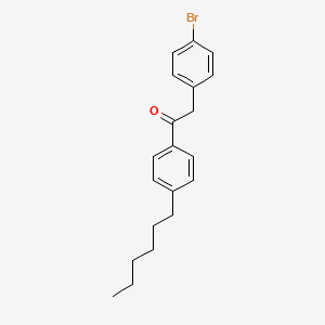 molecular formula C20H23BrO B8598725 2-(4-Bromo-phenyl)-1-(4-hexyl-phenyl)-ethanone CAS No. 62856-25-1