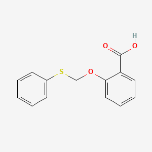 molecular formula C14H12O3S B8598733 Benzoic acid, 2-[(phenylthio)methoxy]- CAS No. 94245-25-7