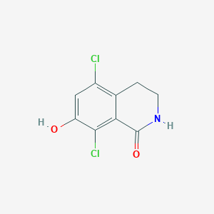 molecular formula C9H7Cl2NO2 B8598755 5,8-dichloro-7-hydroxy-3,4-dihydroisoquinolin-1(2H)-one 