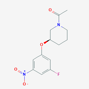 1-[(3R)-3-(3-Fluoro-5-nitrophenoxy)piperidin-1-yl]ethan-1-one