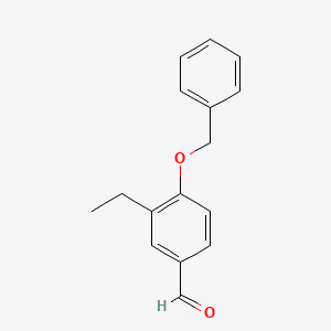 molecular formula C16H16O2 B8598772 4-(Benzyloxy)-3-ethylbenzaldehyde 