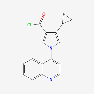 molecular formula C17H13ClN2O B8598779 4-Cyclopropyl-1-(quinolin-4-yl)-1H-pyrrole-3-carbonyl chloride CAS No. 649727-27-5