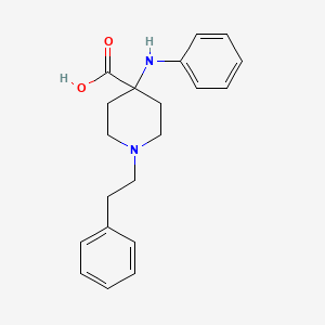 molecular formula C20H24N2O2 B8598803 1-Phenethyl-4-phenylamino-piperidine-4-carboxylic acid CAS No. 61085-46-9