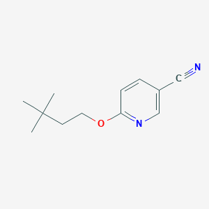 molecular formula C12H16N2O B8598837 6-(3,3-Dimethyl-butoxy)-nicotinonitrile 
