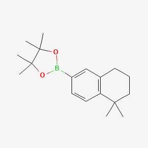 molecular formula C18H27BO2 B8598850 2-(5,5-Dimethyl-5,6,7,8-tetrahydronaphthalen-2-yl)-4,4,5,5-tetramethyl-1,3,2-dioxaborolane 