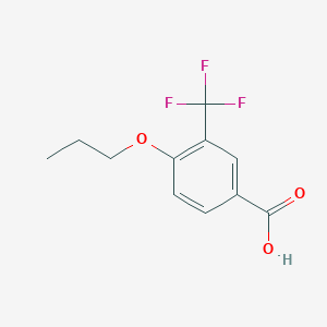 molecular formula C11H11F3O3 B8598909 Benzoic acid, 4-propoxy-3-(trifluoromethyl)- 