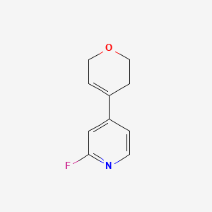 molecular formula C10H10FNO B8598921 4-(3,6-dihydro-2H-pyran-4-yl)-2-fluoropyridine 