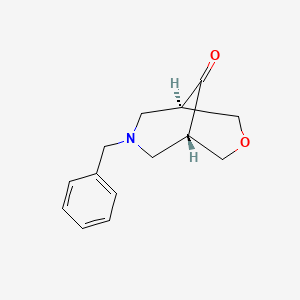 molecular formula C14H17NO2 B8598931 (1R,5S)-7-Benzyl-3-oxa-7-azabicyclo[3.3.1]nonan-9-one 