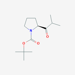 molecular formula C13H23NO3 B8598944 tert-butyl (2S)-2-(2-methylpropanoyl)pyrrolidine-1-carboxylate 