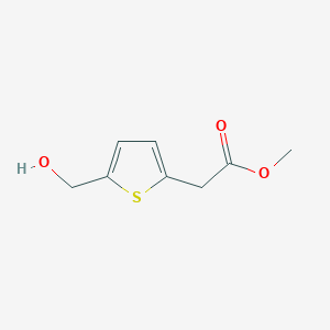molecular formula C8H10O3S B8598968 Methyl 2-[5-(hydroxymethyl)-2-thienyl]acetate 