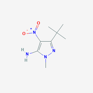 molecular formula C8H14N4O2 B8598971 5-Amino-1-methyl-4-nitro-3-tert-butylpyrazole 