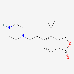 4-Cyclopropyl-5-[2-(piperazin-1-yl)ethyl]-2-benzofuran-1(3H)-one