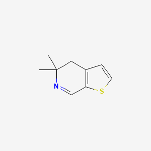 molecular formula C9H11NS B8599009 5,5-Dimethyl-4,5-dihydrothieno[2,3-c]pyridine 