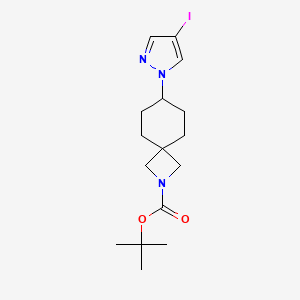 molecular formula C16H24IN3O2 B8599016 tert-butyl 7-(4-iodo-1H-pyrazol-1-yl)-2-azaspiro[3.5]nonane-2-carboxylate 
