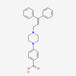4-[4-(3,3-Diphenylprop-2-en-1-yl)piperazin-1-yl]benzoic acid