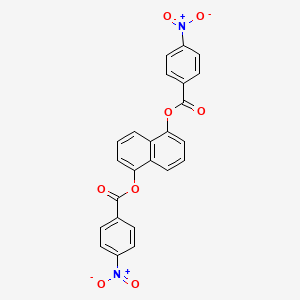 molecular formula C24H14N2O8 B8599026 5-[(4-Nitrobenzoyl)oxy]-1-naphthyl 4-nitrobenzoate 