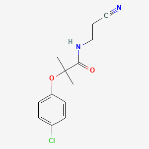 2-(4-Chlorophenoxy)-N-(2-cyanoethyl)-2-methylpropanamide