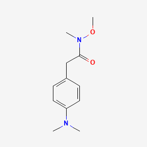 molecular formula C12H18N2O2 B8599040 2-(4-Dimethylamino-phenyl)-N-methoxy-N-methyl-acetamide 
