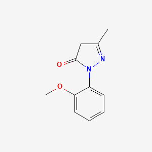 molecular formula C11H12N2O2 B8599057 1-(2-Methoxyphenyl)-3-methyl-2-pyrazolin-5-one 