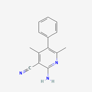 molecular formula C14H13N3 B8599064 2-Amino-4,6-dimethyl-5-phenylpyridine-3-carbonitrile CAS No. 84596-25-8