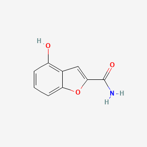 molecular formula C9H7NO3 B8599071 4-Hydroxybenzofuran-2-carboxamide 