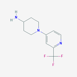 molecular formula C11H14F3N3 B8599080 1-(2-(Trifluoromethyl)pyridin-4-yl)piperidin-4-amine 