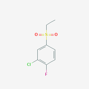 molecular formula C8H8ClFO2S B8599087 3-Chloro-4-fluorophenyl ethyl sulfone 
