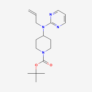 molecular formula C17H26N4O2 B8599176 4-(N-(Pyrimidin-2-yl)-N-(allyl)amino)-1-t-butoxycarbonyl-piperidine 