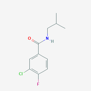 molecular formula C11H13ClFNO B8599191 3-chloro-4-fluoro-N-isobutylbenzamide 
