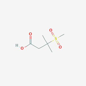 molecular formula C6H12O4S B8599214 3-(Methanesulfonyl)-3-methylbutyric acid 