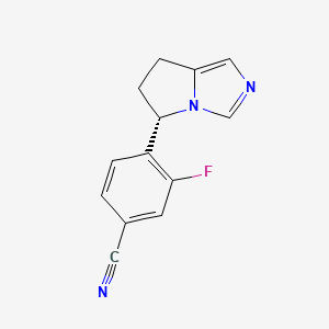 4-[(5S)-6,7-dihydro-5H-pyrrolo[1,2-c]imidazol-5-yl]-3-fluorobenzonitrile