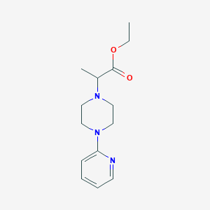 molecular formula C14H21N3O2 B8599260 Ethyl 2-(4-(2-Pyridyl)-1-piperazinyl)propionate 