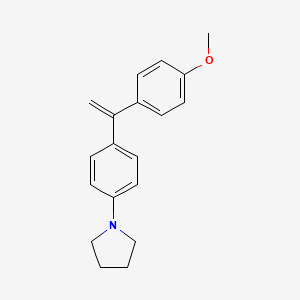 molecular formula C19H21NO B8599272 1-{4-[1-(4-Methoxyphenyl)ethenyl]phenyl}pyrrolidine CAS No. 110811-84-2
