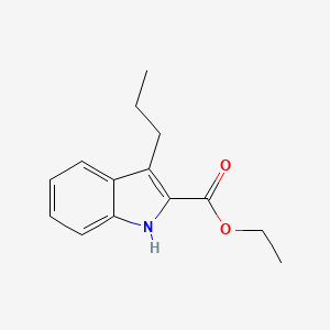 molecular formula C14H17NO2 B8599297 ethyl 3-propyl-1H-indole-2-carboxylate 