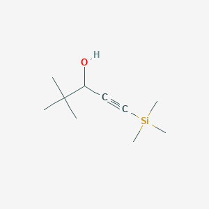 molecular formula C10H20OSi B8599300 4,4-Dimethyl-1-(trimethylsilyl)-1-pentyn-3-ol 
