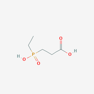 molecular formula C5H11O4P B8599398 3-[Ethyl(hydroxy)phosphoryl]propanoic acid CAS No. 2071-61-6