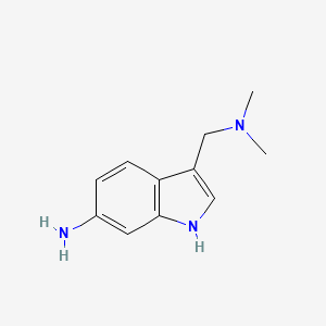 molecular formula C11H15N3 B8599430 6Amino-3(dimethylaminomethyl)indole 