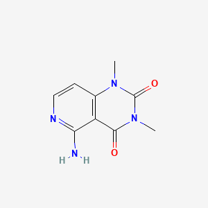 molecular formula C9H10N4O2 B8599487 Pyrido(4,3-d)pyrimidine-2,4(1H,3H)-dione, 5-amino-1,3-dimethyl- CAS No. 112500-66-0