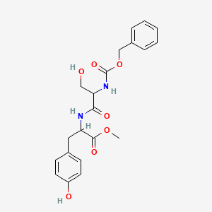 molecular formula C21H24N2O7 B8599506 methyl (2S)-2-[((2S)-2-{[(benzyloxy)carbonyl]amino}-3-hydroxypropanoyl)amino]-3-(4-hydroxyphenyl)propanoate 