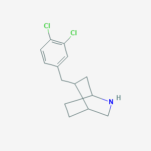 molecular formula C14H17Cl2N B8599535 5-[(3,4-Dichlorophenyl)methyl]-2-azabicyclo[2.2.2]octane CAS No. 617714-23-5
