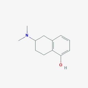 molecular formula C12H17NO B8599543 6-(Dimethylamino)-5,6,7,8-tetrahydronaphthalen-1-ol 