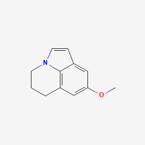 molecular formula C12H13NO B8599550 8-Methoxy-5,6-dihydro-4H-pyrrolo(3,2,1-ij]quinoline 