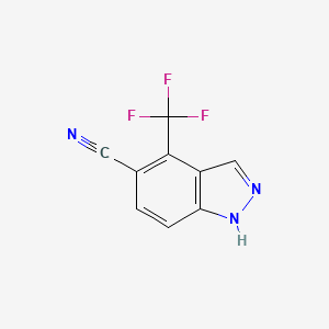 1H-Indazole-5-carbonitrile, 4-(trifluoromethyl)-