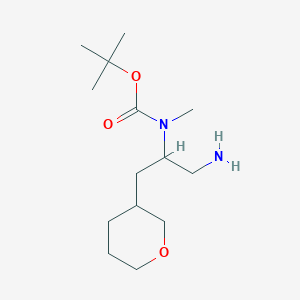 tert-butyl N-[1-amino-3-(oxan-3-yl)propan-2-yl]-N-methylcarbamate