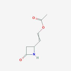 molecular formula C7H9NO3 B8599685 2-(4-Oxoazetidin-2-yl)ethenyl acetate CAS No. 64066-58-6