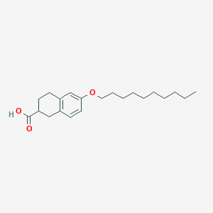 molecular formula C21H32O3 B8599697 6-(Decyloxy)-1,2,3,4-tetrahydronaphthalene-2-carboxylic acid CAS No. 137270-01-0