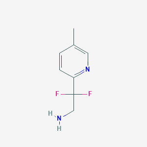molecular formula C8H10F2N2 B8599703 2-Pyridineethanamine, beta,beta-difluoro-5-methyl- 